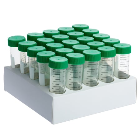 CELLTREAT 50mL Centrifuge Tube, Paperboard Rack, Sterile, 16, 000 x g, 25 per Rack, 500 per Case